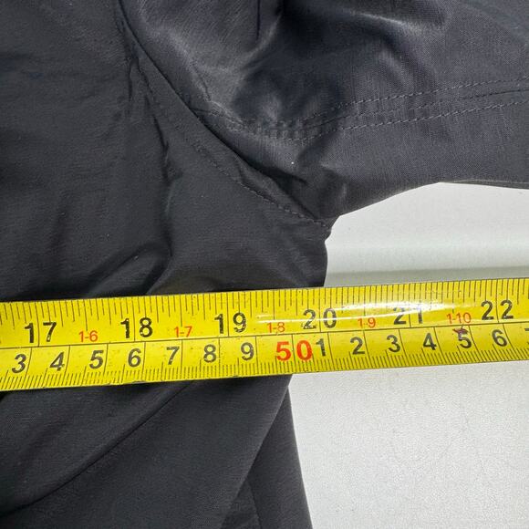 Eileen Fisher Nylon Blend Lightweight All Weather Jacket Black Buttons Size Med - Picture 8 of 9